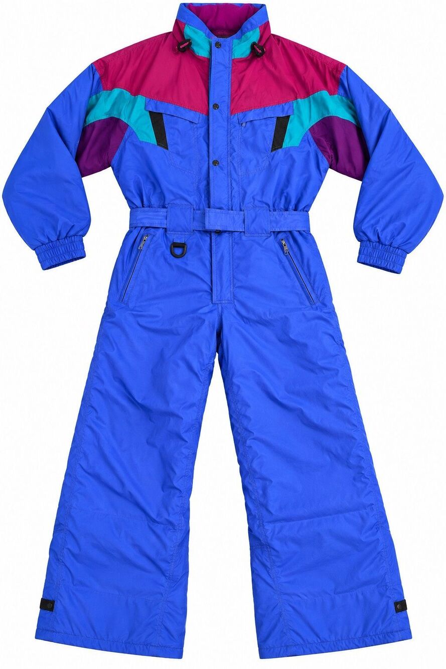 Nevica Vintage 80s Colorblock One Piece Ski Snow Suit Snowsuit Size 40 Medium